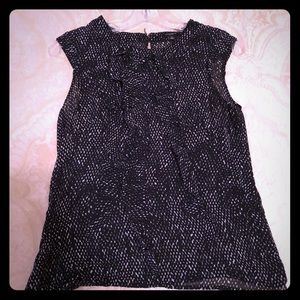 See through ruffled top by Ann Taylor